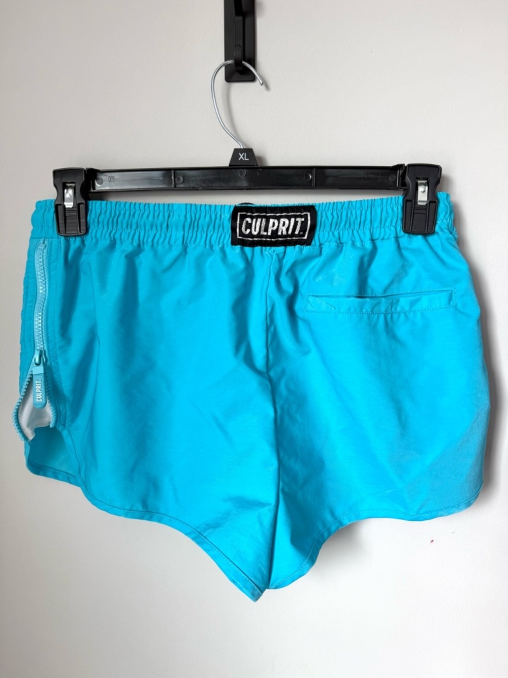 Culprit Turquoise Women's Active Gym Lifting Shorts with Drawstring - Picture 4 of 5